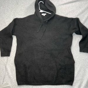 LBLC The Label The Lila hoodie sweater tunic black pullover with pockets. Large